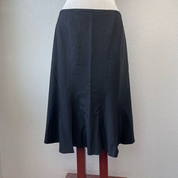 Nine West Black Midi Skirt Size 10 EUC - Picture 1 of 7